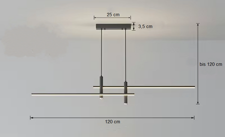 Milieuskizze Pendelleuchte 120cm