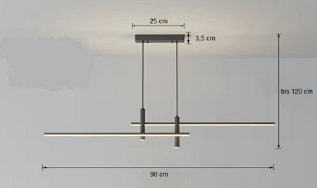 Milieuskizze Pendelleuchte 90cm